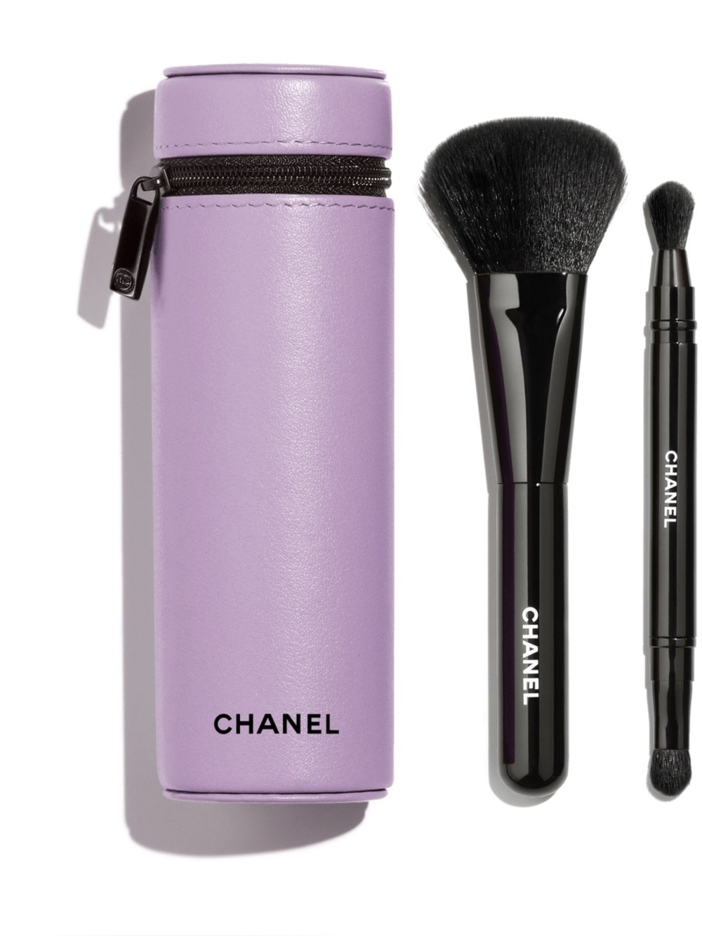 LIKE NEW CHANEL Immortelle Leather Makeup Brush Cosmetic Bag Travel Case Tube - Picture 8 of 8